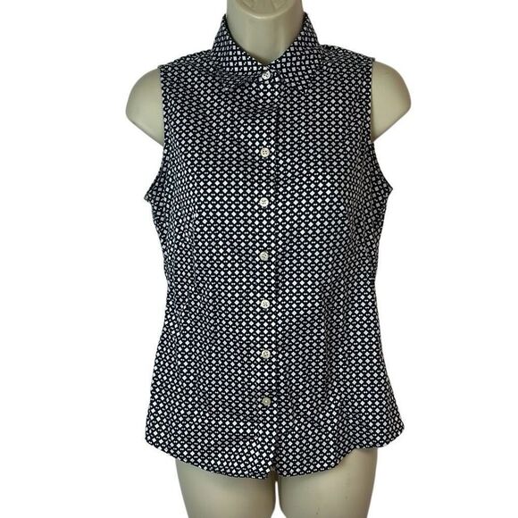 Banana Republic No Iron Sleeveless Button Up Blouse Size 2 - Picture 1 of 8